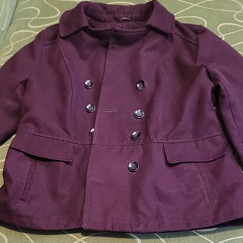Celebrity Pink Women's Purple Pea Coat